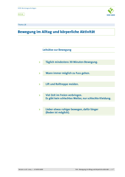 Bewegung im Alltag und k&ouml;rperliche Aktivit&auml;t
