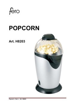 Bedienungsanleitung Popcorn