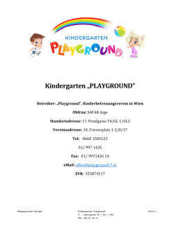 Kindergarten „PLAYGROUND"