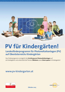 PV für Kindergärten! - OÖ Energiesparverband