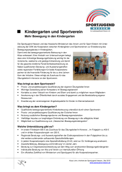 Kindergarten und Sportverein