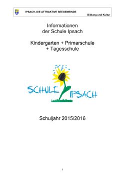 Informationen der Schule Ipsach Kindergarten + Primarschule +