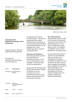 Projektinformation Erneuerung Regnitzbrücke Erlangen