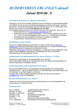 Januar (Nr. 1) - Ruderverein Erlangen