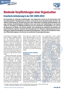 Bindende Verpflichtungen einer Organisation