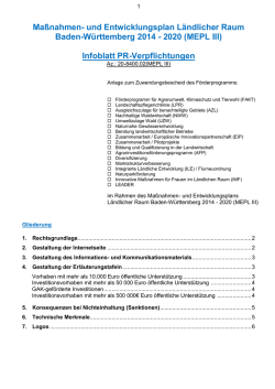 Infoblatt PR-Verpflichtungen - Naturpark Neckartal