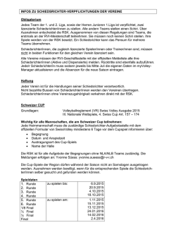 INFOS ZU SCHIEDSRICHTER-VERPFLICHTUNGEN DER