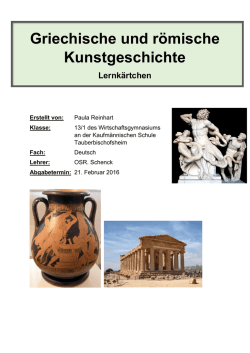 Griechische und r&ouml;mische Kunstgeschichte