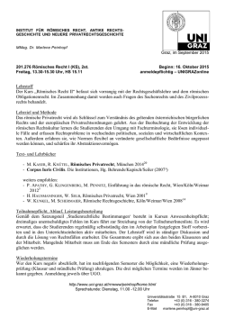 institut f&uuml;r r&ouml;misches recht, antike rechts