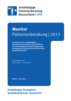 Monitor-Patientenberatung 2015