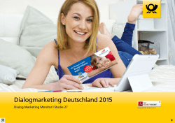 Dialog Marketing Monitor 2015“ der Deutschen Post.
