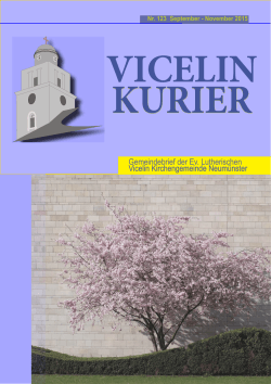 Kurier - Ev.- luth. Vicelin - Kirchengemeinde Neumünster