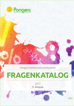 fragenkatalog - Pangea-Wettbewerb für Mathematik