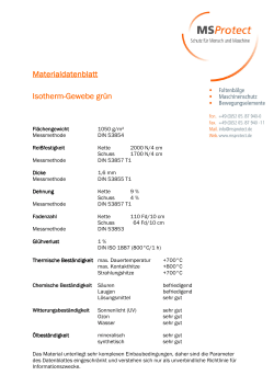 Materialdatenblatt Materialdatenblatt Isotherm