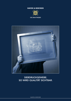 Siebdruckgewebe - Haver & Boecker