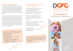 Infoflyer Gewebespende DGFG