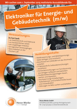 Elektroniker für Energie- und Gebäudetechnik (m/w)