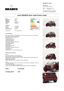 smart BRABUS tailor made fortwo coupé