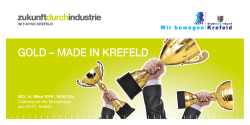 gold &ndash; made in krefeld - Zukunft durch Industrie