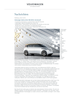 Volkswagen blickt auf der CES 2016 in die Zukunft