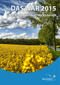 Die Stadt Buchholz blickt zur&uuml;ckie