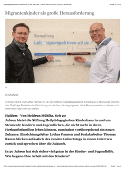 Migrantenkinder als gro&szlig;e Herausforderung