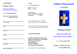 Heilungsexerzitien m. P. Heck - Erzbistum M&uuml;nchen und Freising