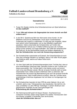 Hausregeltraining - Schiedsrichter Havelland