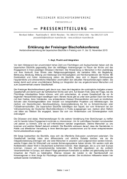 Erklärung der Freisinger Bischofskonferenz