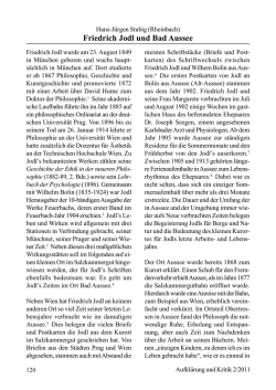 Hans-J&uuml;rgen Stubig: Friedrich Jodl und Bad Aussee