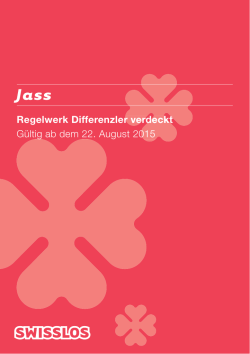 Regelwerk Differenzler verdeckt Gültig ab dem 22. August 2015 g r