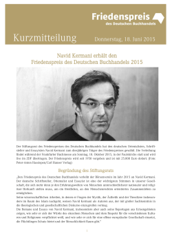 Navid Kermani - Friedenspreis des Deutschen Buchhandels