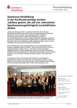 In der Kurf&uuml;rstenanlage wurden Jubilare geehrt, die auf vier