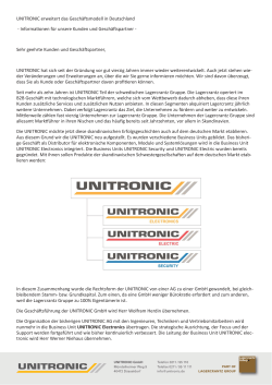 Anlage - UNITRONIC GmbH