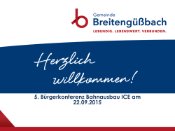 5. Bürgerkonferenz Bahnausbau ICE am 22.09.2015