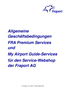 AGB - Service - Flughafen Frankfurt