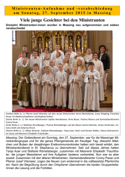 Viele junge Gesichter bei den Ministranten