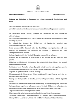 Informationen f&uuml;r Sch&uuml;ler/innen und Elt - Felix-Klein