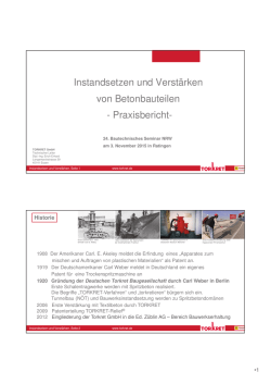 Instandsetzen und Verst&auml;rken von Betonbauteilen, Teil 1 - vpi-NRW