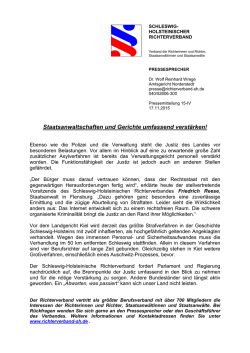 Staatsanwaltschaften und Gerichte umfassend verst&auml;rken!