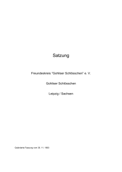 Satzung - Gohliser Schlösschen