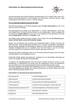 Spermiogrammuntersuchung - KinderwunschPraxis Tübingen