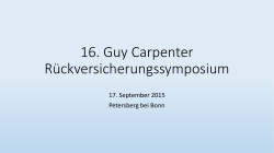 16. Guy Carpenter Rückversicherungssymposium
