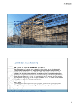2. Grundfreiheiten – Allgemeine Lehren - Max-Planck