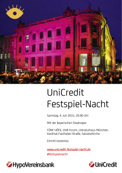 UniCredit Festspiel-Nacht - Engagement : HVB