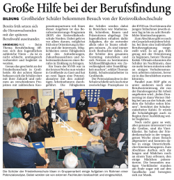 Gro&szlig;e Hilfe bei der Berufsfindung
