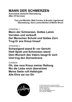 mann der schmerzen