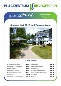 Hauszeitung 3-2015  - Pflegezentrum Bischofsgrün
