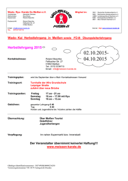 Herbstlehrgang 2015