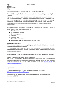 Internship UKTI Berlin